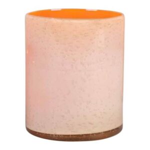 Rasteli Waxinelichthouder-Vaas Glas Oranje D 15 cm H 18 cm Multicolor
