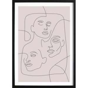 Wallified - Line Art Faces Poster (29